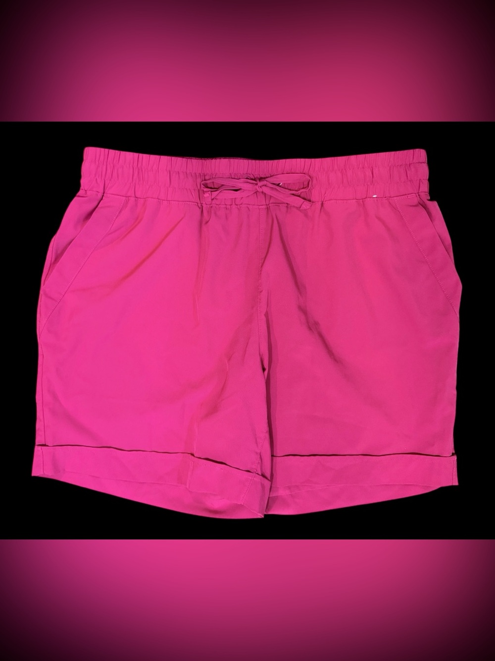 Mondetta Womens M Athletic Shorts Pink Drawstring Pockets Activewear